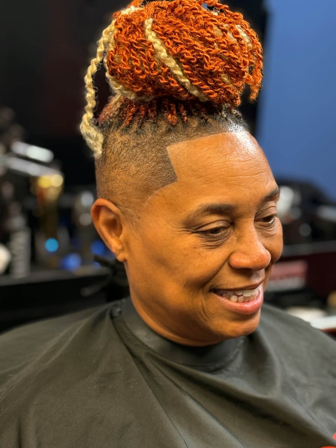 Twist Updo with Sharp Fade & Lineup